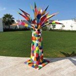 Wood, metal, cord 180 x 230 cm